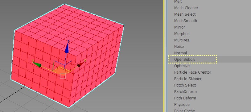 3Ds Max - opensubdiv